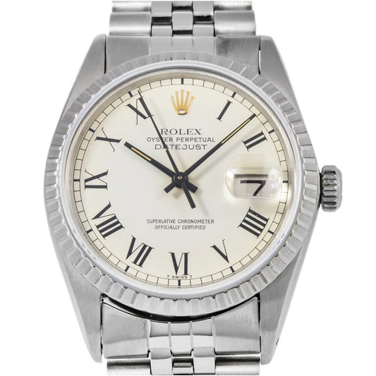 Rolex Datejust 1603 White Buckley Dial