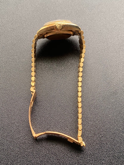 Ladies "President" 18 Kt Gold Rolex Presidential watch 26 mm model #69178, with gold-tone dial, circa 1984
