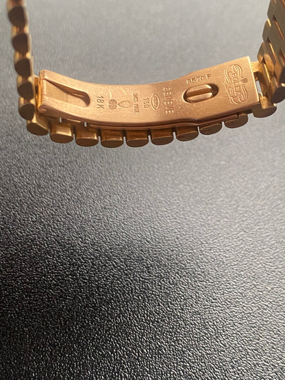Ladies "President" 18 Kt Gold Rolex Presidential watch 26 mm model #69178, with gold-tone dial, circa 1984